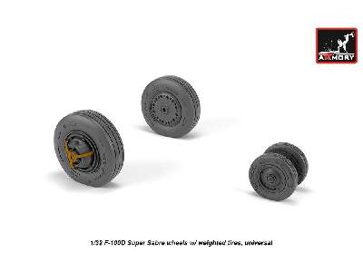 F-100d Super Sabre Wheels W/ Weighted Tires - image 2