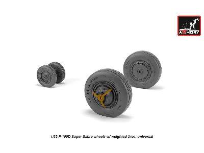 F-100d Super Sabre Wheels W/ Weighted Tires - image 3