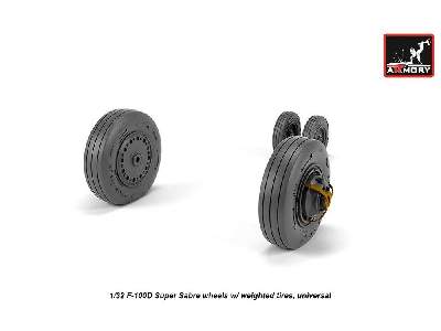 F-100d Super Sabre Wheels W/ Weighted Tires - image 4