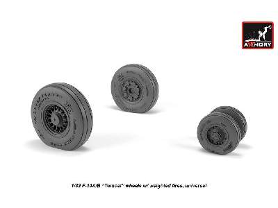 F-14 Tomcat Early Type Wheels W/ Weighted Tires - image 1