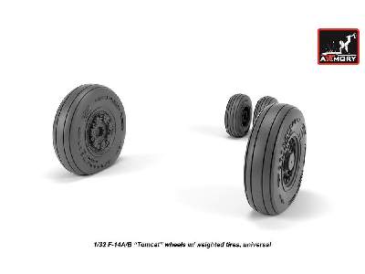 F-14 Tomcat Early Type Wheels W/ Weighted Tires - image 2