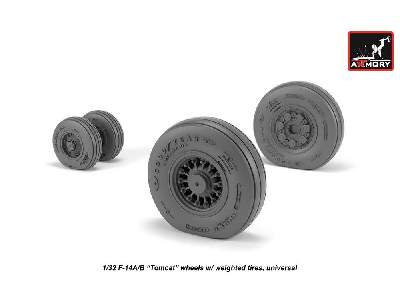 F-14 Tomcat Early Type Wheels W/ Weighted Tires - image 3