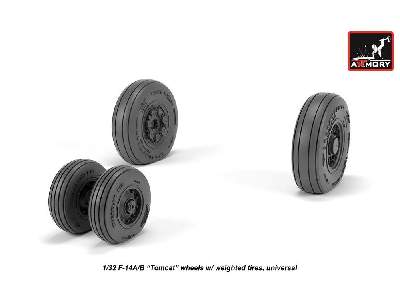 F-14 Tomcat Early Type Wheels W/ Weighted Tires - image 4