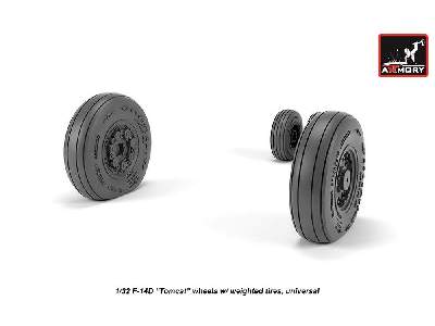 F-14 Tomcat Late Type Wheels W/ Weighted Tires - image 2