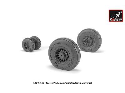 F-14 Tomcat Late Type Wheels W/ Weighted Tires - image 3