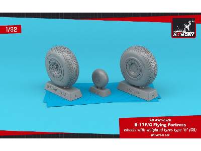 B-17f/G Flying Fortress Wheels W/ Weighted Tyres Type B (Gs) - image 1