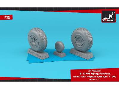 B-17f/G Flying Fortress Wheels W/ Weighted Tyres Type C (Ra) - image 1