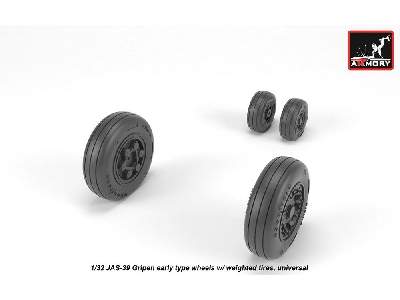 Jas-39 Gripen Wheels W/ Weighted Tires, Early - image 1