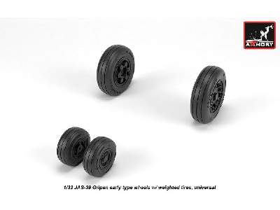 Jas-39 Gripen Wheels W/ Weighted Tires, Early - image 4