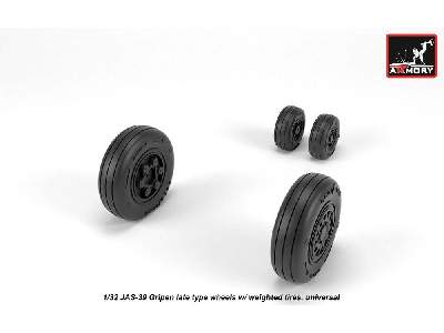 Jas-39 Gripen Wheels W/ Weighted Tires, Late - image 1