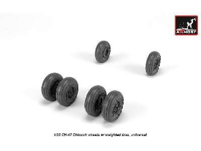 Ch-47 Chinook Wheels W/ Weighted Tires - image 2