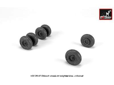 Ch-47 Chinook Wheels W/ Weighted Tires - image 3