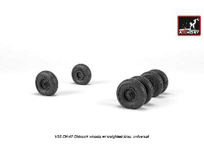 Ch-47 Chinook Wheels W/ Weighted Tires - image 5