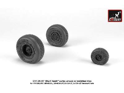 Uh-60 Black Hawk Wheels W/ Weighted Tires - image 3