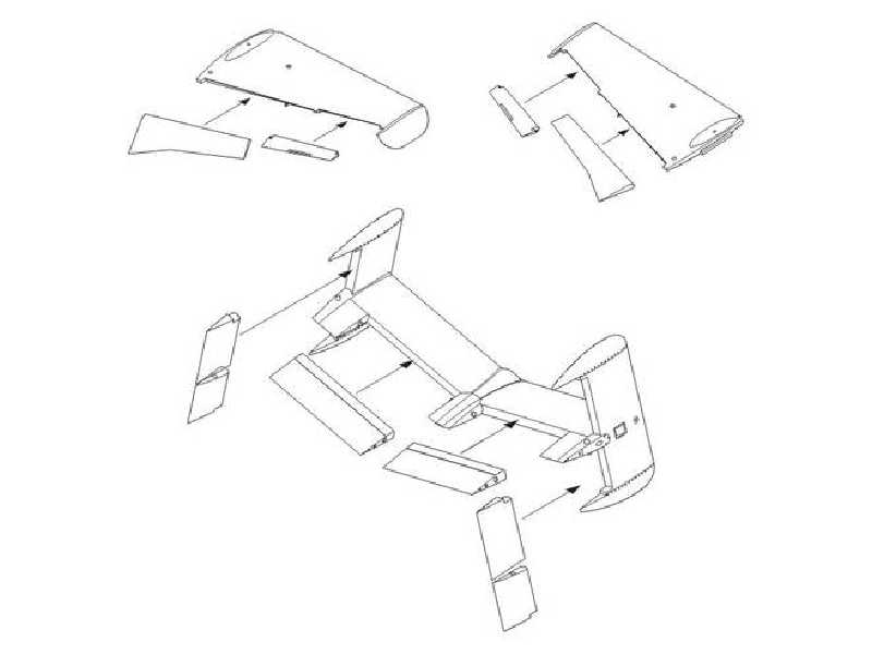 He 162 Control surfaces set - image 1