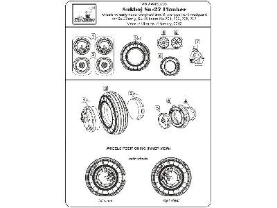 Sukhoj Su-27 Wheels W/ Early Type Hubs, Weighted Tires, Late Type Front Mudguard - image 6