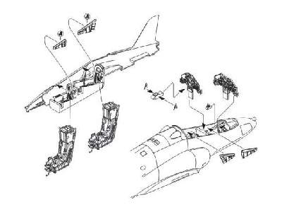 Hawk T.Mk.I - Interior set for Italeri kit - image 1