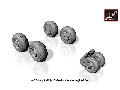Sukhoj Su-32/34 Wheels W/ Weighted Tires - image 2