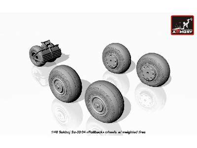 Sukhoj Su-32/34 Wheels W/ Weighted Tires - image 4