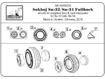 Sukhoj Su-32/34 Wheels W/ Weighted Tires - image 8