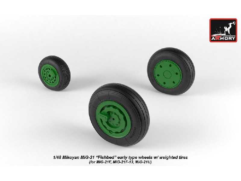 Mikoyan Mig-21 Fishbed Wheels W/ Weighted Tires, Early - image 1