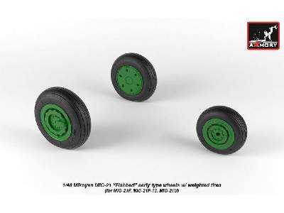 Mikoyan Mig-21 Fishbed Wheels W/ Weighted Tires, Early - image 3