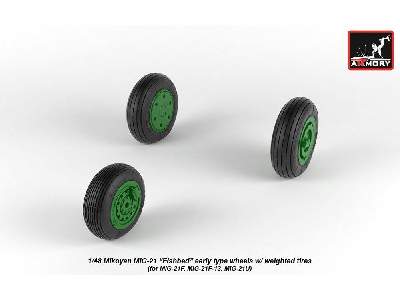 Mikoyan Mig-21 Fishbed Wheels W/ Weighted Tires, Early - image 4