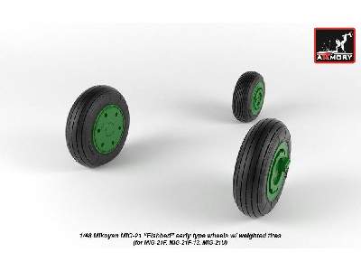 Mikoyan Mig-21 Fishbed Wheels W/ Weighted Tires, Early - image 5