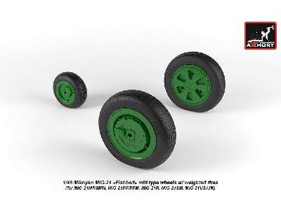 Mikoyan Mig-21 Fishbed Wheels W/ Weighted Tires, Mid - image 4