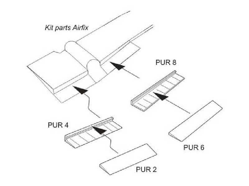 Martin B-57B Landing flaps 1/48 for Airfix kit - image 1