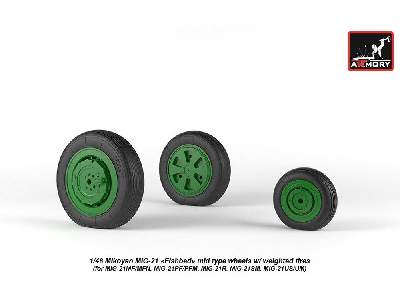 Mikoyan Mig-21 Fishbed Wheels W/ Weighted Tires, Mid - image 6