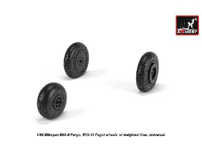 Mikoyan Mig-9 Fargo / Mig-15 Fagot (Early) Wheels W/ Weighted Tires - image 2