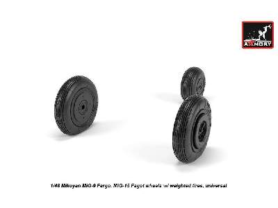 Mikoyan Mig-9 Fargo / Mig-15 Fagot (Early) Wheels W/ Weighted Tires - image 4