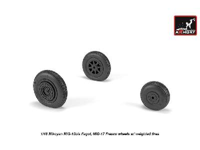 Mikoyan Mig-15bis Fagot (Late) / Mig-17 Fresco Wheels W/ Weighted Tires - image 1