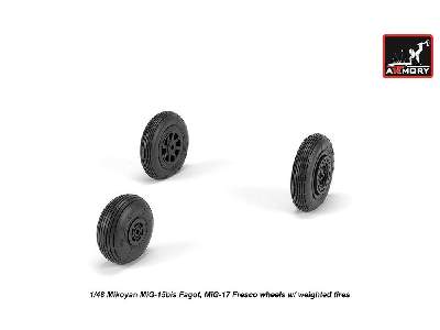 Mikoyan Mig-15bis Fagot (Late) / Mig-17 Fresco Wheels W/ Weighted Tires - image 2