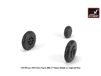 Mikoyan Mig-15bis Fagot (Late) / Mig-17 Fresco Wheels W/ Weighted Tires - image 4