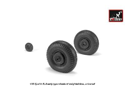 Iljushin Il-2 Bark (Early) Wheels W/ Weighted Tires - image 1