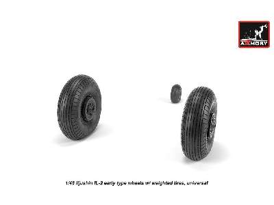 Iljushin Il-2 Bark (Early) Wheels W/ Weighted Tires - image 2