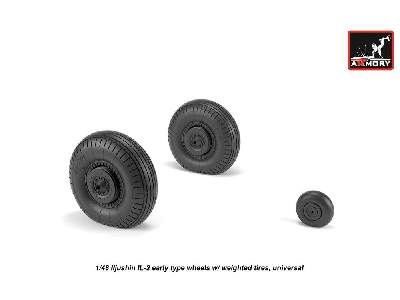 Iljushin Il-2 Bark (Early) Wheels W/ Weighted Tires - image 3