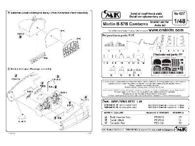 Martin B-57B Canberra  Interior set for Airfix kit - image 2