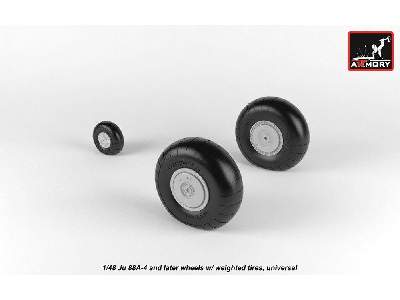 Junkers Ju 88 Late Wheels W/ Weighted Tires - image 2