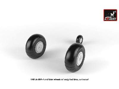 Junkers Ju 88 Late Wheels W/ Weighted Tires - image 3