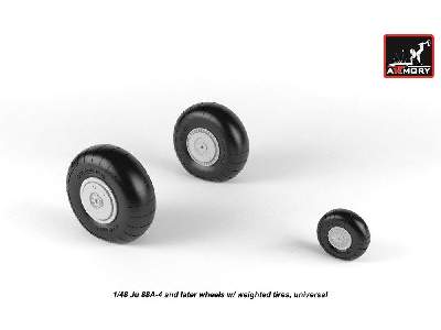 Junkers Ju 88 Late Wheels W/ Weighted Tires - image 4