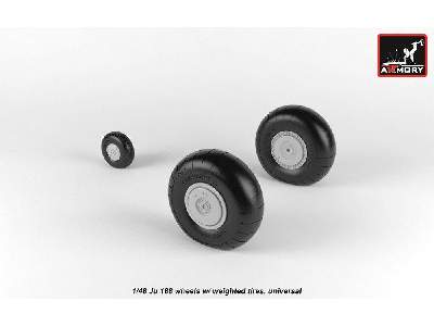 Junkers Ju 188 Wheels W/ Weighted Tires - image 2