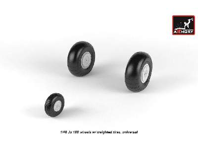 Junkers Ju 188 Wheels W/ Weighted Tires - image 5