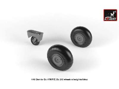 Dornier Do 17m/P/Z, Do 215 Wheels W/Weighted Tires - image 2