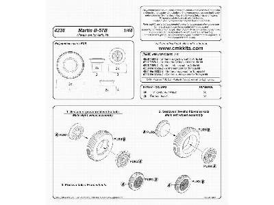 Martin B-57B  Wheels set 1/48 for Airfix kit - image 2