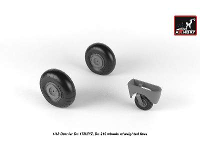 Dornier Do 17m/P/Z, Do 215 Wheels W/Weighted Tires - image 4