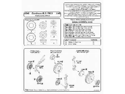 Camberra B.2 / PR.9  Wheels set 1/48 for Airfix kit - image 2