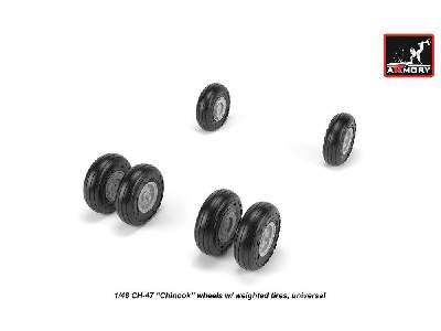 Ch-47 Chinook Wheels W/ Weighted Tires - image 3